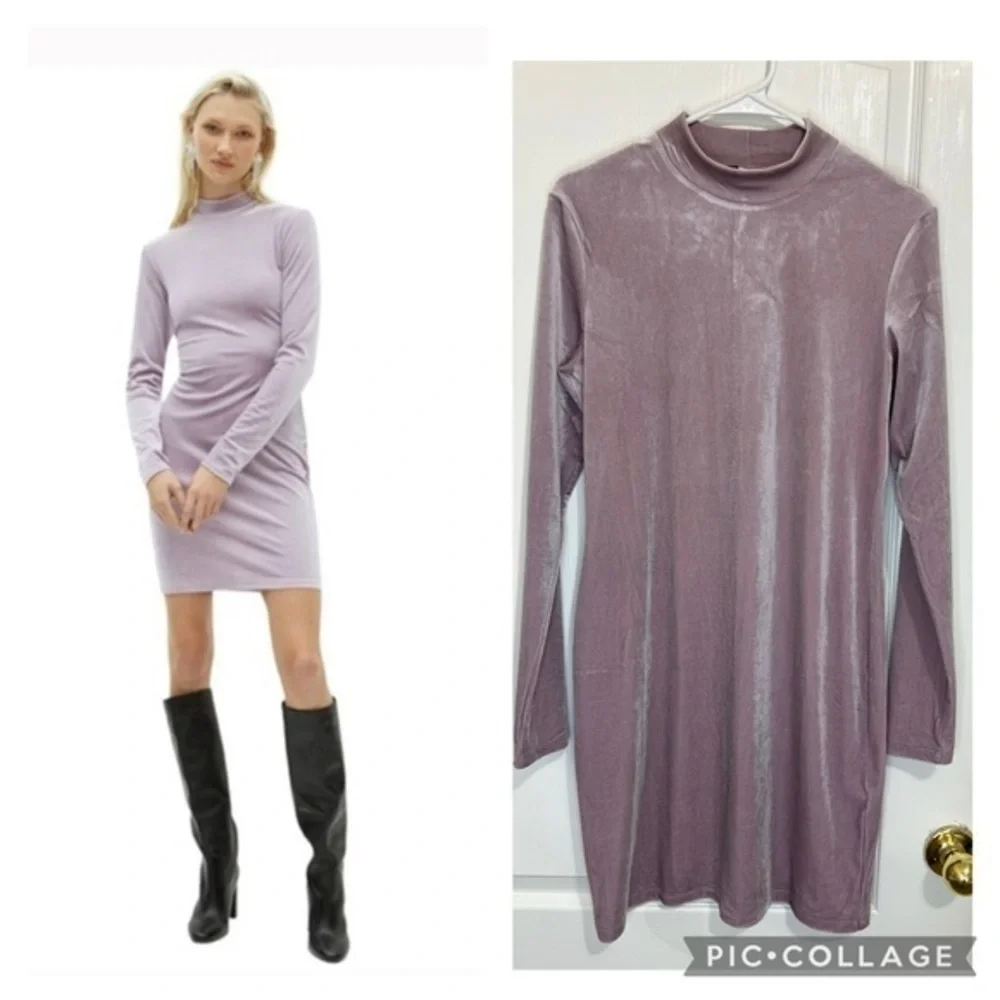 h&m purple bodycon dress H&M Dress Sz:10 Purple/Wine with Gold Sparkle Hennes Collection Flirty Bodycon